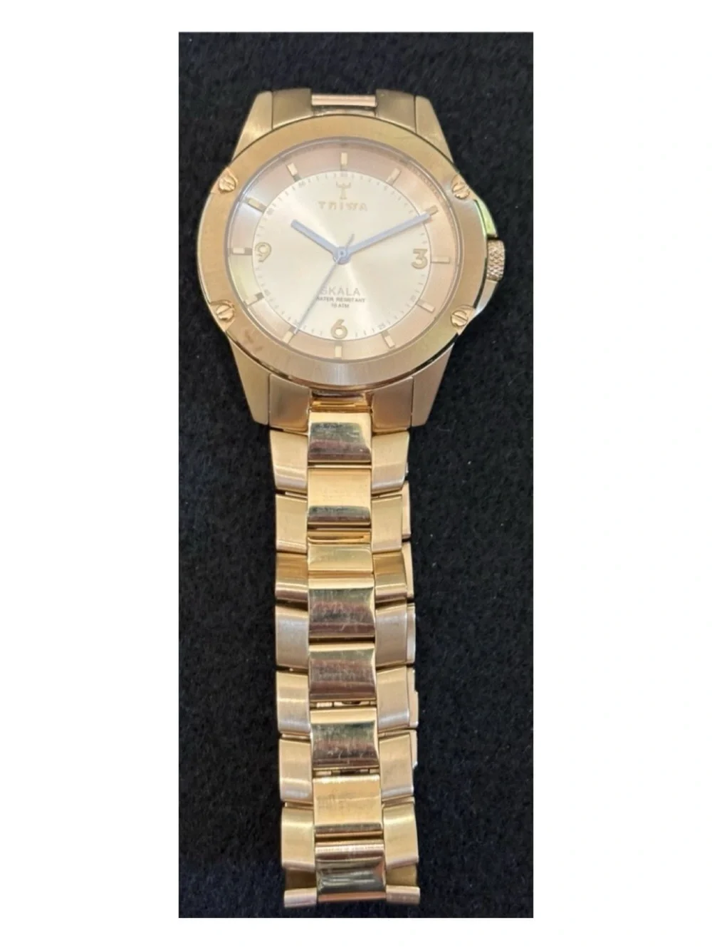 NWOT** Anthropologie TRIWA Skala Unisex Watch In. Champagne Gold **Needs Battery